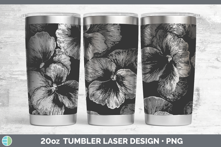 Violet Flowers 01 Seamless Laser 20oz Tumbler Sublimation De