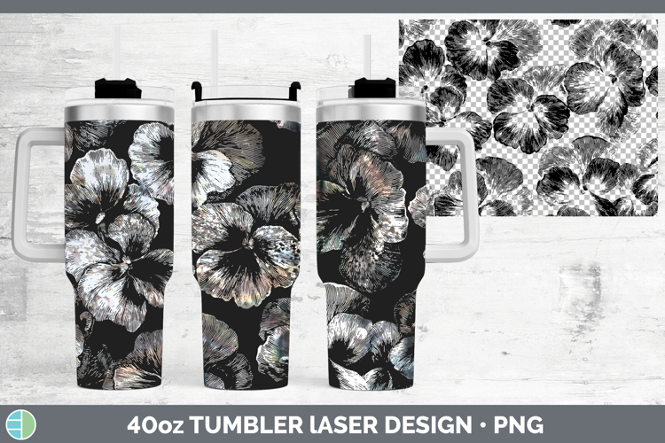 Violet Flowers 01 Seamless Laser 40oz Tumbler Sublimation De