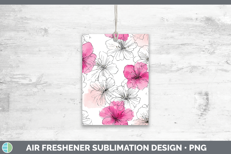 Azalea Flowers 01 Simple Air Freshener Sublimation Design