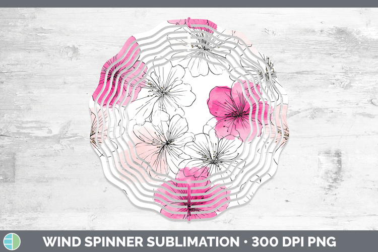 Azalea Flowers 01 Simple Wind Spinner Sublimation Design