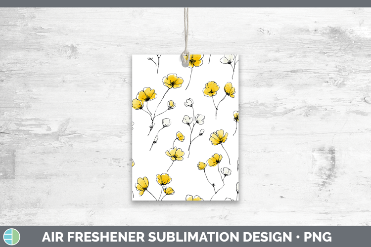 Buttercup Flowers 01 Simple Air Freshener Sublimation Design