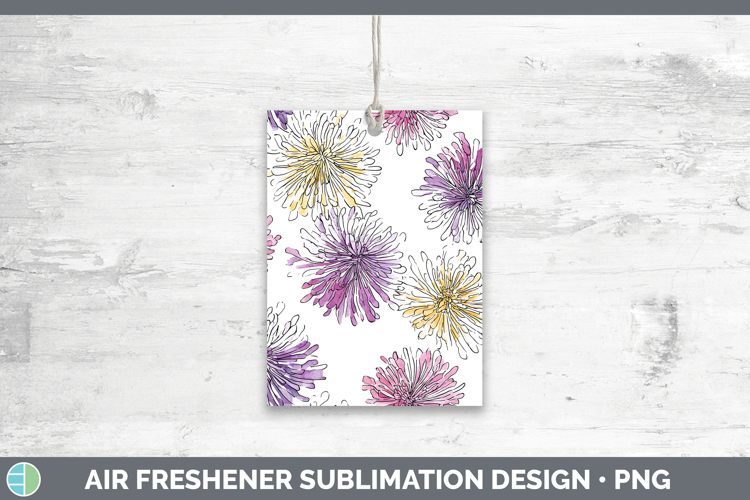 Chrysanthemum Flowers 01 Simple Air Freshener Sublimation De