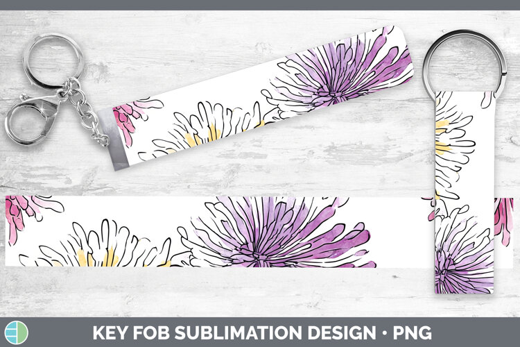 GorgeousFlowers 01 Simple Key Fob design.