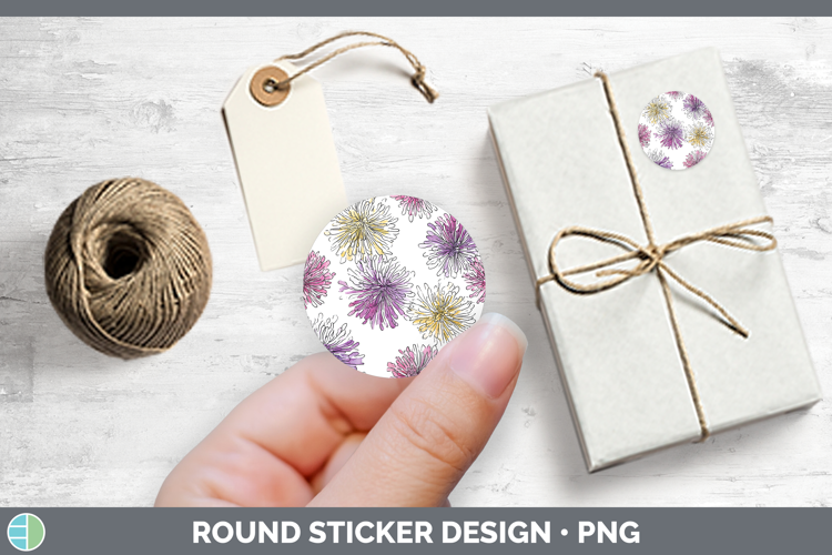 Chrysanthemum Flowers 01 Simple Stickers Design