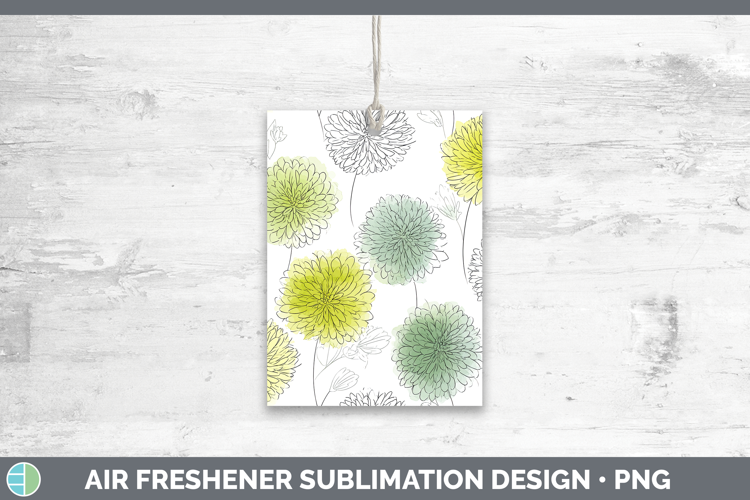 Dahlia Flowers 01 Simple Air Freshener Sublimation Design