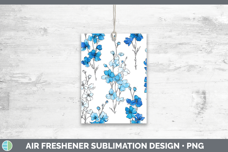 Delphinium Flowers 01 Simple Air Freshener Sublimation Desig