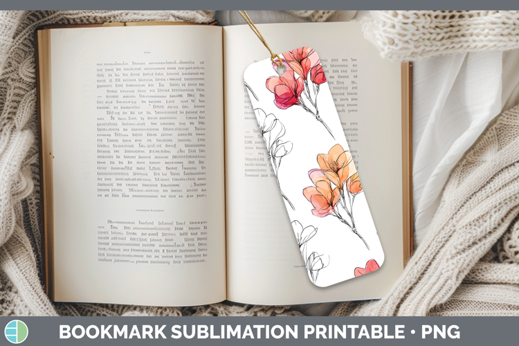 Freesia Flowers 01 Simple Bookmark Sublimation Design