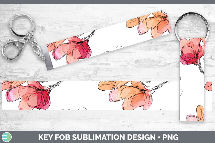 GorgeousFlowers 01 Simple Key Fob design.