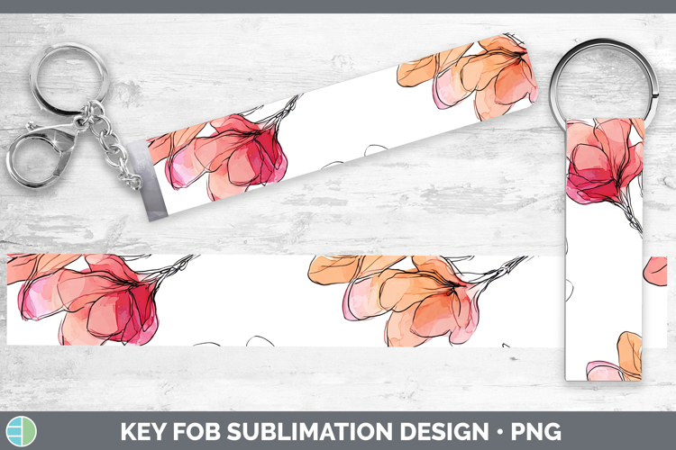 Freesia Flowers 01 Simple Key Fob Sublimation Design