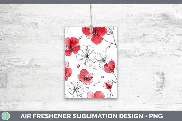 Geranium Flowers 01 Simple Air Freshener Sublimation Design