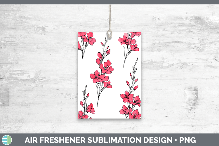 Gladiolus Flowers 01 Simple Air Freshener Sublimation Design