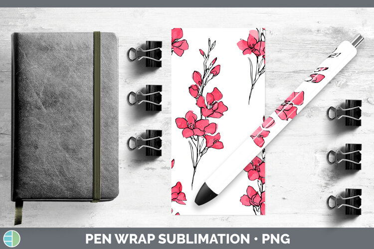 GorgeousFlowers 01 Simple Pen Wrap design.