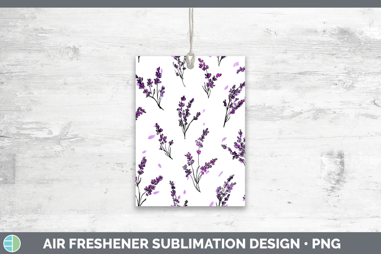 Lavender Flowers 01 Simple Air Freshener Sublimation Design