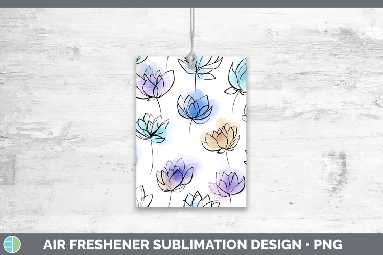 Lotus Flowers 01 Simple Air Freshener Sublimation Design