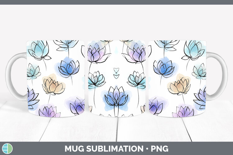 GorgeousFlowers 01 Simple Mug Wrap design.