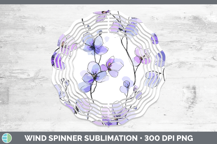 Orchid Flowers 01 Simple Wind Spinner Sublimation Design
