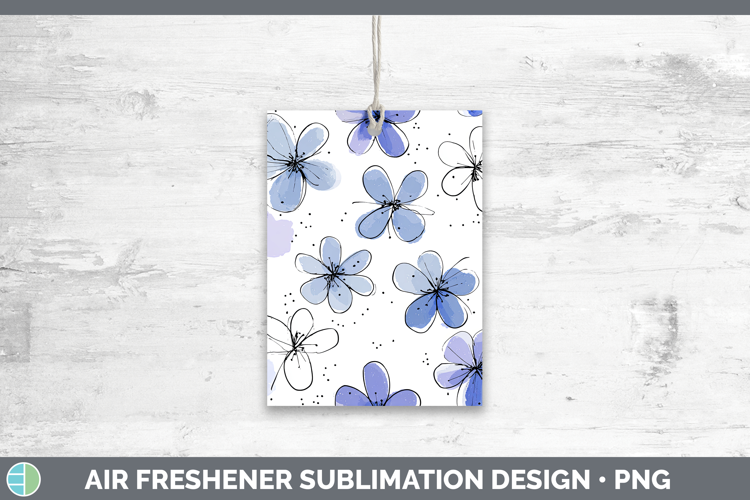 Periwinkle Flowers 01 Simple Air Freshener Sublimation Desig