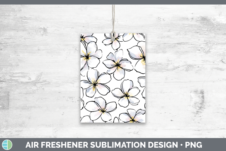 Plumeria Flowers 01 Simple Air Freshener Sublimation Design