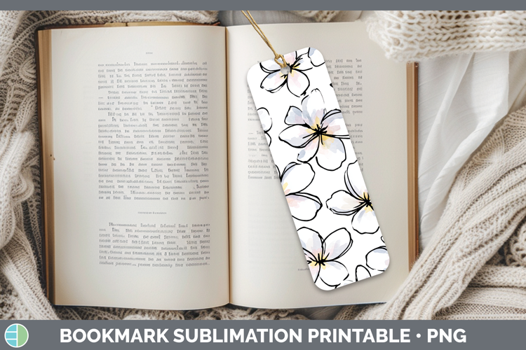 Plumeria Flowers 01 Simple Bookmark Sublimation Design