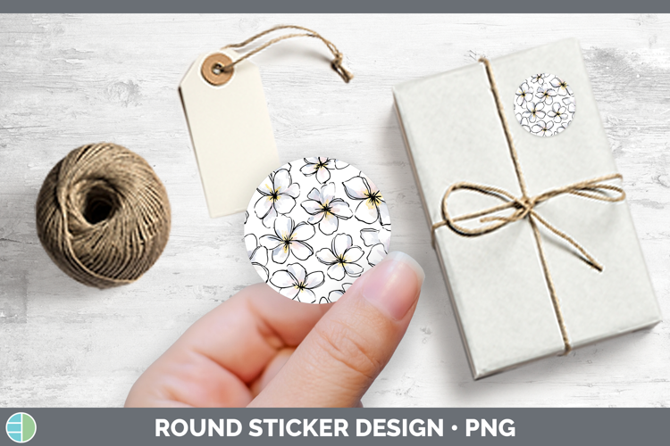 Plumeria Flowers 01 Simple Stickers Design