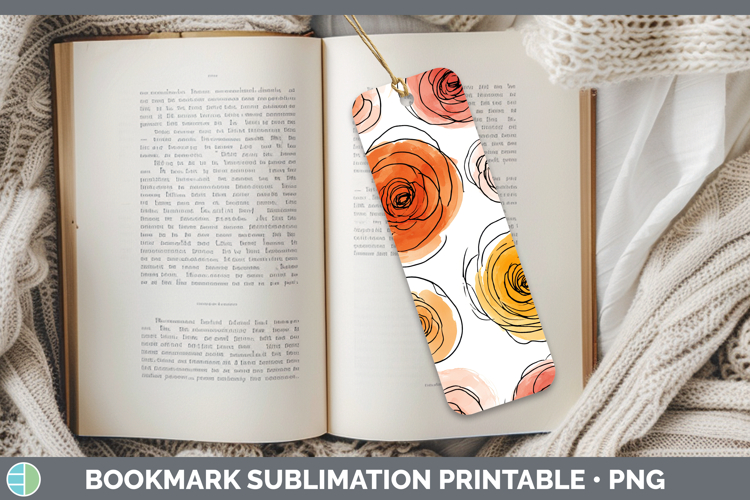 Ranunculus Flowers 01 Simple Bookmark Sublimation Design