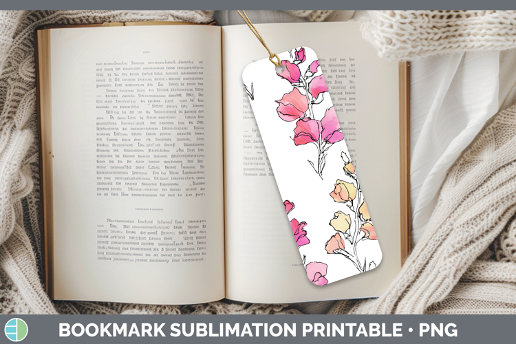 Snapdragon Flowers 01 Simple Bookmark Sublimation Design