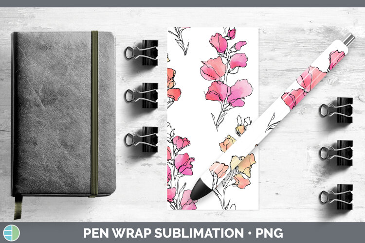 GorgeousFlowers 01 Simple Pen Wrap design.