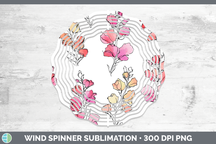 Snapdragon Flowers 01 Simple Wind Spinner Sublimation Design