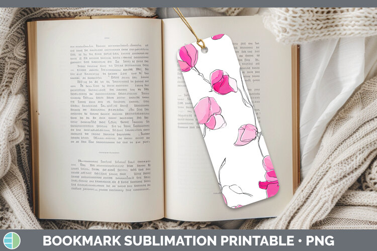 GorgeousFlowers 01 Simple Bookmark design.