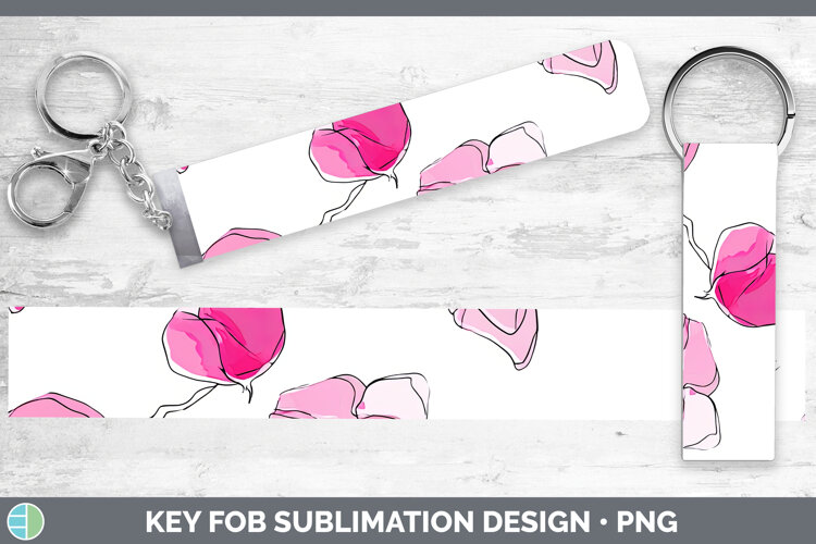 GorgeousFlowers 01 Simple Key Fob design.