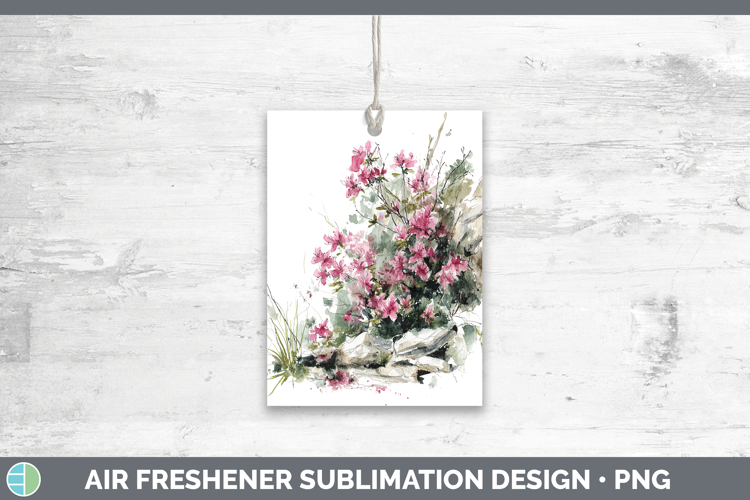 Azalea Flowers 01 Sketch Air Freshener Sublimation Design