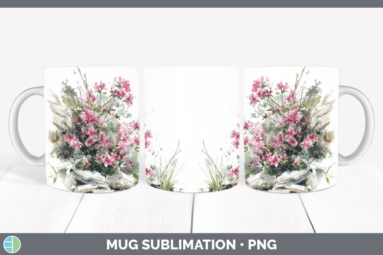 GorgeousFlowers 01 Sketch Mug Wrap design.