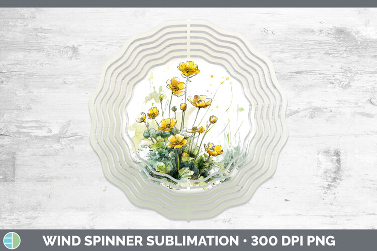 GorgeousFlowers 01 Sketch Wind Spinner design.