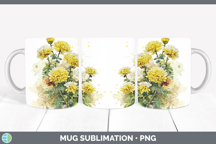 GorgeousFlowers 01 Sketch Mug Wrap design.