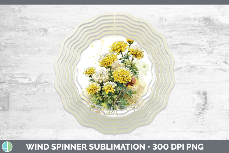 GorgeousFlowers 01 Sketch Wind Spinner design.