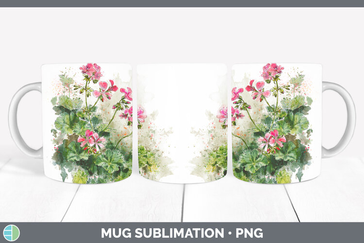 GorgeousFlowers 01 Sketch Mug Wrap design.