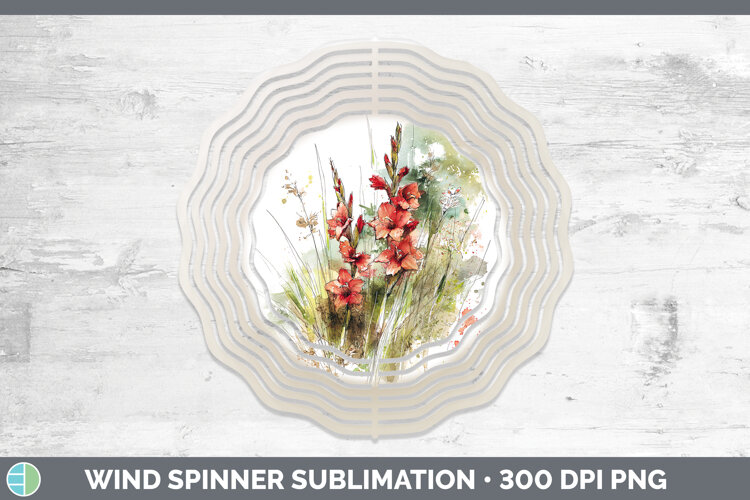 GorgeousFlowers 01 Sketch Wind Spinner design.