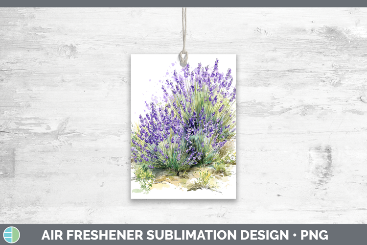 Lavender Flowers 01 Sketch Air Freshener Sublimation Design