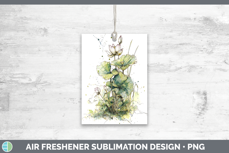 Lotus Flowers 01 Sketch Air Freshener Sublimation Design