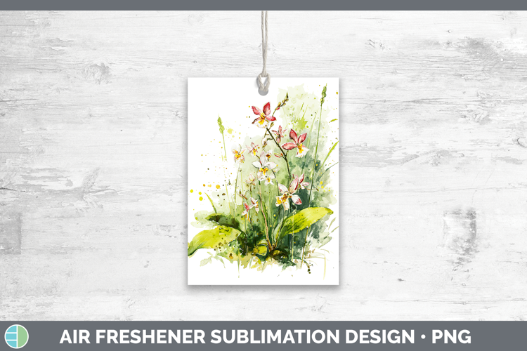 Orchid Flowers 01 Sketch Air Freshener Sublimation Design