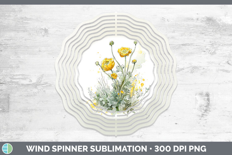 GorgeousFlowers 01 Sketch Wind Spinner design.