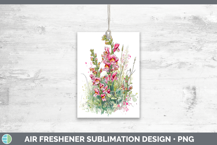 Snapdragon Flowers 01 Sketch Air Freshener Sublimation Desig