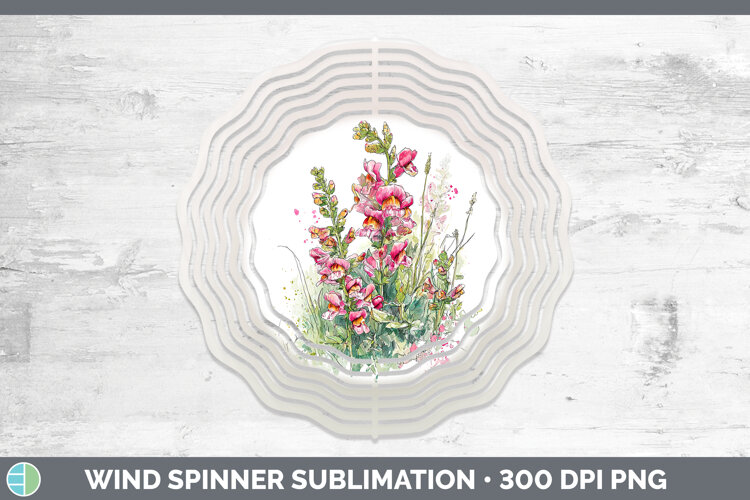 GorgeousFlowers 01 Sketch Wind Spinner design.