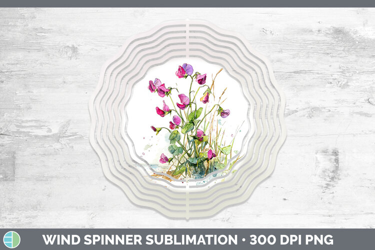 GorgeousFlowers 01 Sketch Wind Spinner design.