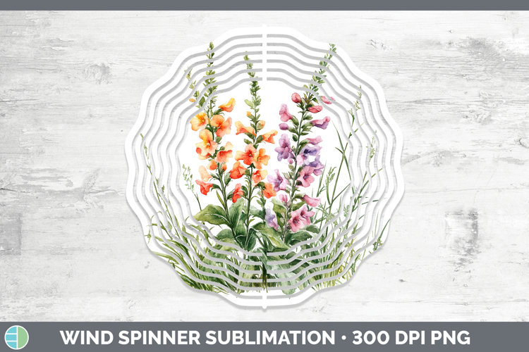 Flowers 01 Snapdragon Wind Spinner Sublimation Spinner Desig