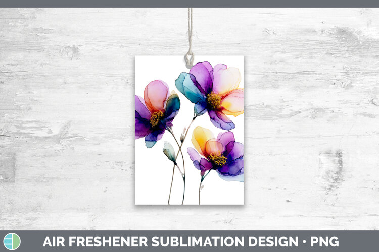 GorgeousFlowers 02 Alcohol Ink Air Freshener design.