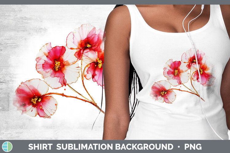 GorgeousFlowers 02 Alcohol Ink Shirt design.