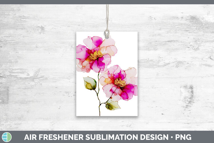 GorgeousFlowers 02 Alcohol Ink Air Freshener design.