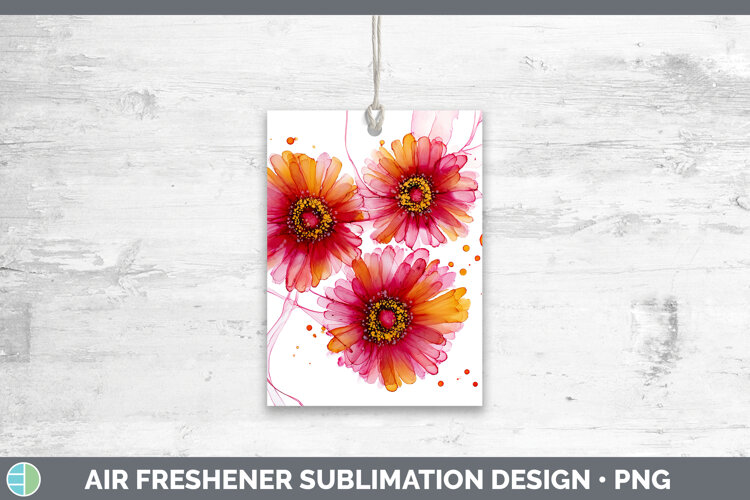 GorgeousFlowers 02 Alcohol Ink Air Freshener design.