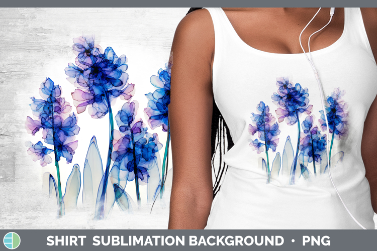 Hyacinth Flowers 02 Alcohol Ink Shirt Sublimation Design